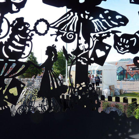 Alice in Wonderland Spherical Fire Pit - build-in ash pan, weather and heat resistant paint, base with fixing holes for stability